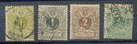 Belgie Ocb Nr : 42 - 45 Gestempeld (zie Scan) Lot 6 - 1869-1888 Lion Couché