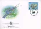 W0734 Langouste Panulirus Penicillatus Kiribati 1998 FDC Premier Jour WWF - Schaaldieren