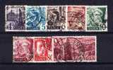 ALLEMAGNE BADE 1948 Y&T 28/37 "SERIE DE 10 VALEURS SANS INDICATION DE MONNAIE" OBLITERES TB/TTB - Bade