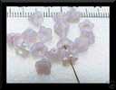 Lot De 10 Perles Tchèques Fleurs Lilas Opalescent - Perlen