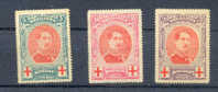 Belgie Ocb Nr : 132 - 134 * Met Scharnier (zie Scan) 133 Partielement Sans Gomme - 1914-1915 Croix-Rouge