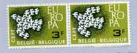 Belgique Variété EUROPA 1961  1193V1  Point Blanc Dans Le Dernier E - Other & Unclassified