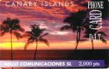 SPAIN CANARY ISLANDS  2000 PESETAS PALM TREES AT SUNSET PIN READ DESCRIPTION !! - Other & Unclassified