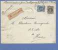 207+255 Op AANGETEKENDE  Brief Met Cirkelstempel HERVE - 1922-1927 Houyoux