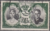 Monaco 1956 Michel 561 O Cote (2008) 0.20 Euro Mariage Princier Cachet Rond - Used Stamps