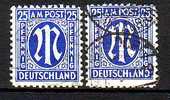 1107) AM-Post Mi.Nr. 9x+z ( Beide Papiersorten ) Gestempelt - Used