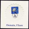 France Encart " Demain L' Euro" Strasbourg 23-11-2001 - Münzen