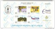 ESPO59-L1004TBH.Hoja..Pru Eba Oficial.Aviacion Y Espacio.EXPAMER 1996.(Ed P.O.59.) LUJO - Blocks & Sheetlets & Panes