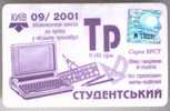 Ukraine, Kiev: Month Trolleybus Card For Students 2001/09 - Europa