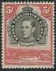 KENYA - 1944 5/- King George VI, Perf 13 X 13.5. Scott 83. - Kenia (1963-...)