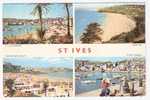ST IVES Harbour , Carbis Bay ,Porthminster Beach ; Painter / Peintres  Au Travail ;cachet De ST Austell  ; TB - St.Ives