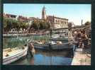 CPSM - Martigues - Canal St Sébastien Et Cathédrale ( Pêcheur Réparant Ses Filets - Ed. TARDY 53) - Martigues