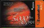 EKR-005 Cupon De Recarga 5000 Ptas-30,05€ . Euskaltel - Pais Vasco Planets - Euskaltel