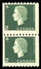 Canada (Scott No. 406 - Elizabeth) [**] Timbre Roulette / Coil Stamp (Paire / Pair) - Coil Stamps