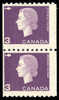Canada (Scott No. 407 - Elizabeth) [**]  Timbre Roulette / Coil Stamp (Paire / Pair) - Coil Stamps
