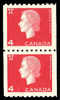 Canada (Scott No. 408 - Elizabeth) [**]  Timbre Roulette / Coil Stamp (Paire / Pair) - Rollen