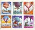 Lao 1983  Balloons - Montgolfieres Set Of 6 V.-used - Zeppelins