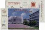 Basketball Court,China 2001 Wuyi No.2 Vocation School Advertising Postal Stationery Card - Basketball