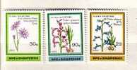 ALBANIA  1989 FLOWERS - MEDICINAL  Set Of 3 V.-MNH - Geneeskrachtige Planten
