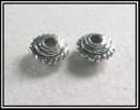 Lot De 10 Perles Intercalaires En Argent Du Tibet Environ 5mm - Perlen