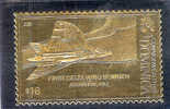 GOLD FOIL "FIRST DELTA WING BOMBER", AUGUST 30, 1952 - Dominica (1978-...)