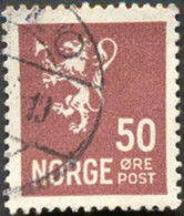 Pays : 352,02 (Norvège : Haakon VII)  Yvert Et Tellier N°:   122 (o) - Oblitérés