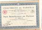 TITRE .ELECTRICITE DE MARSEILLE .13 - Electricity & Gas