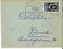 PM010/  MONACO - 1957 – Ergänzungswert Vom Eingangstor Zum Palast, Einzelfrankatur I.d.Schweiz - Lettres & Documents