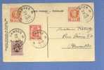 190(2)+278+419 Op Kaart Met Stempel JAMBES - 1922-1927 Houyoux