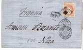 Ep072 /  - SPANIEN -15. 12. 1872 Tarragona-Nizza – Mit Hispaña 12 Cuartos - Lettres & Documents