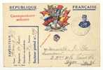 FRANCE - MARCOPHILIE - CORRESPONDANCE MILITAIRE - 7 Drapeaux - GLOIRE AUX ALLIES - Briefe U. Dokumente