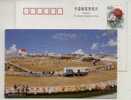 China 1999 Shanghai Qingpu Horse Racing Course Advertising Postal Stationery Card - Hípica