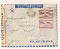 FRANCE 1942    PAU / ALGER    ( Vu )  CONTROLE - 1927-1959 Storia Postale