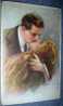 Signatured, Corbella Tito, Man And Woman Kissing, Vintage Postcard - Corbella, T.