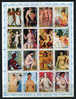 Q3768 - GUINEA EQUATORIALE - Foglietto Di 16 Francobolli Con Famosi Dipinti Di Nudi Femminili - (o) - Nudes