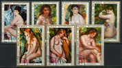 Q3774 - GUINEA EQUATORIALE - Serie Di 7 Francobolli Con Famosi Dipinti Di Nudi Femminili Di Renoir - (o) - Nudes