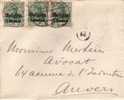 BELGIUM USED COVER CANCELED BAR ANTWERPEN - OC1/25 General Government