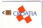 CROATIA - First Chip Issue With Map On Back Side  ( Catalog No. 17. B ) - Croatia