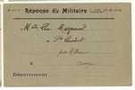 FRANCE - MARCOPHILIE - CORRESPONDANCE MILITAIRE - Réponse Du Militaire. - Briefe U. Dokumente