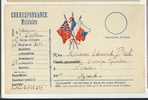 FRANCE - MARCOPHILIE - CORRESPONDANCE MILITAIRE - Franchise Postale (3 Drapeaux) - Briefe U. Dokumente