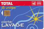 CARTE LAVAGE TOTAL 18 UNITES BON ETAT - Car Wash Cards