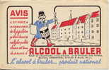 BUVARD  -  ALCOOL A BRULER  -  TAMBOUR DE VILLE  -  TRES BELLE ILLUSTRATION - A