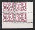 Belgie OCB TX81P (**) In Blok Van 4. - Stamps