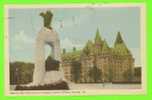 OTTAWA, ONTARIO - NATIONAL WAR MEMORIAL & CHATEAU LAURIER - CARD TRAVEL IN 1948 - PECO - - Ottawa