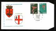 COB BF N° 1372/3 - Natation - Visite De S.M. ELISABETH II D'Angleterre à LIEGE. - Commemorative Documents