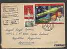 SPACE -  SALIOUT 6 - SOYOUZ And The PILOTS COSMONAUTS SE-TENANT In VF Registered Cover To ARGENTINA- Yvert # 4485/6+4336 - Russie & URSS