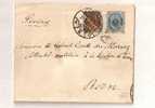 DANEMARK 1899, Yv 23 + 26 S/L DE KJOBENHAVN POUR LA SUISSE - Covers & Documents