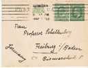 GBE018 / Drucksachenkarte Mit Zusatzmarke – 1910 – Paddington Nach Freiburg,  Deutschland - Storia Postale