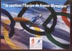 JEUX OLYMPIQUES...CARTE DE SOUTIEN DE L'EQUIPE DE FRANCE..1992....CPSM...NON. ECRITE. ‹(•¿•)› - Autres & Non Classés