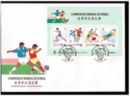 XV World CUP Football Championship USA 1994 Sports Football Fdc Booklet Cancell Macao Macau Gc38 - 1994 – Stati Uniti